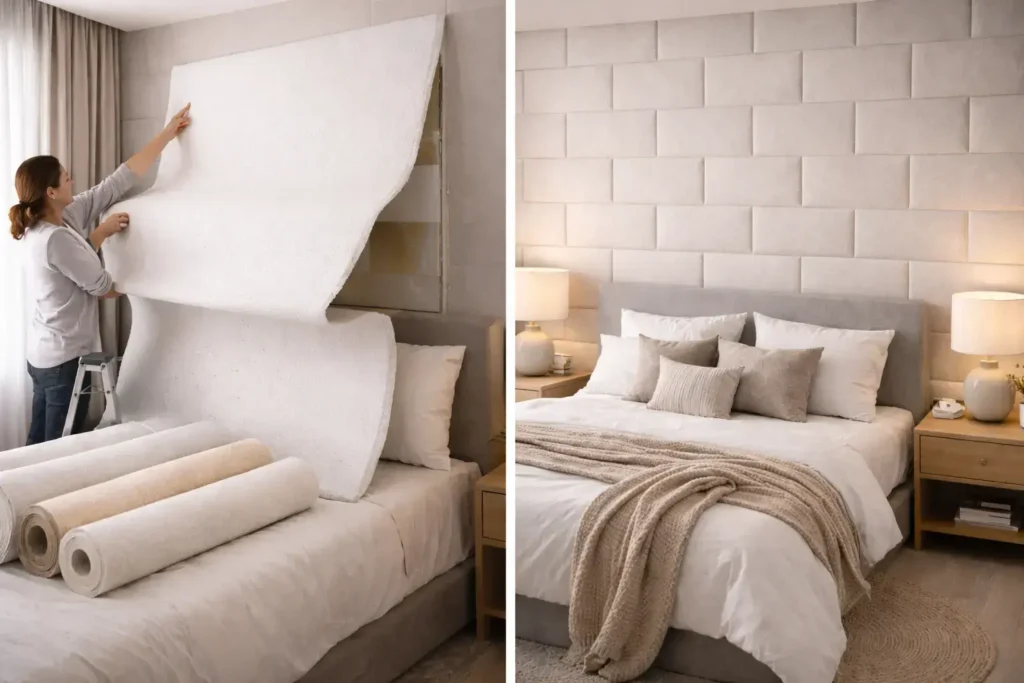 تفاوت دیوارپوش فومی ورقه ای و رولی برای اتاق خواب
