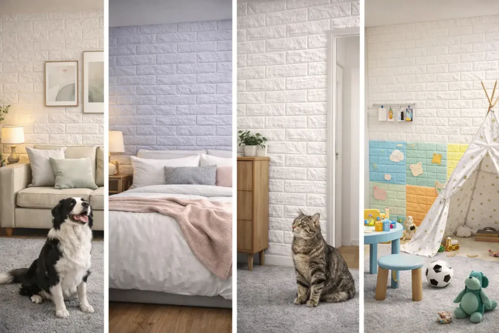 برای هر بخش خانه مثل نشیمن اتاق خواب راهرو و اتاق کودک چه دیوارپوش فومی مناسب تر است