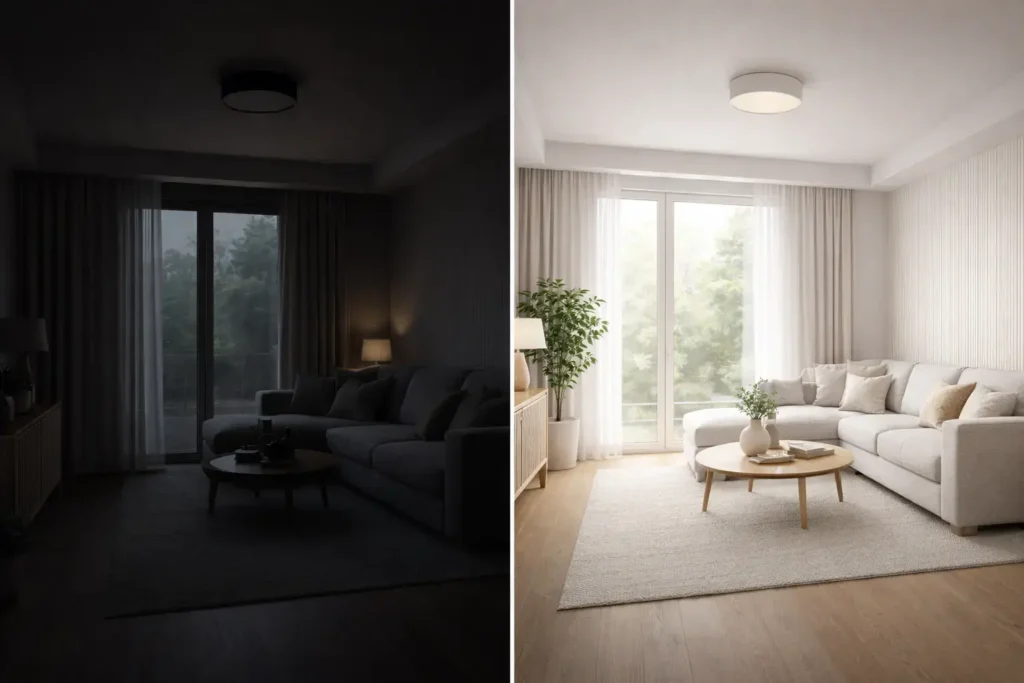 نقش نور و دیوارپوش فومی در افزایش عمق و وسعت بصری فضا